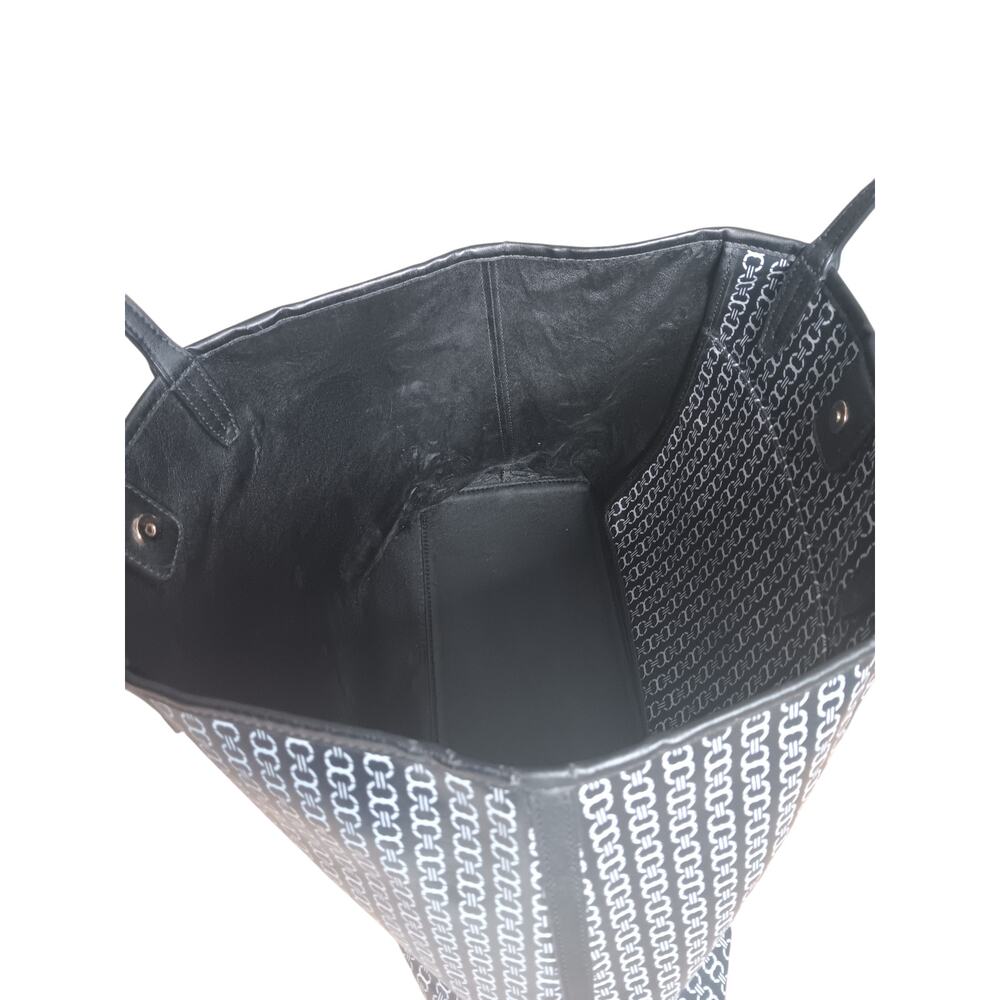 Tory Burch Gemini Link Tote Black Coated Canvas Large Shopper Bag - Picture 16 of 16